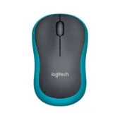 Logitech M185 Wireless Mouse - 910-002239 - Ambidextrous, Blue/Black