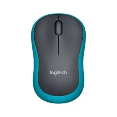 Logitech M185 Wireless Mouse - 910-002239 - Ambidextrous, Blue/Black