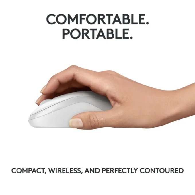 Logitech M240 Bluetooth - 910-007120 - Wireless Travel Mouse, Ambidextrous, Silent Click, White — image 5