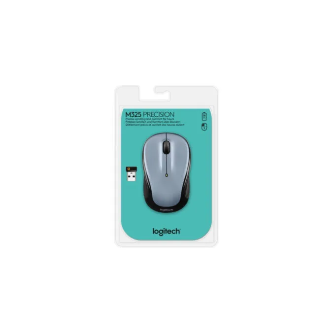 Logitech M325 Wireless Mouse - 910-002334 - Silver, Ambidextrous, 2.4 GHz Unifying, 1000 DPI — image 6