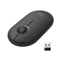 Logitech M350 Pebble Wireless - M350 - Ambidextrous, Black
