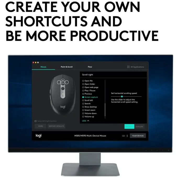 Logitech M590 Silent Wireless Mouse Graphite - M590 - Graphite, Silent, Optical, Bluetooth — image 7