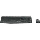 Logitech MK235 Wireless Keyboard and Mouse Combo - Grey - Full-size, 2.4 GHz Nano Receiver