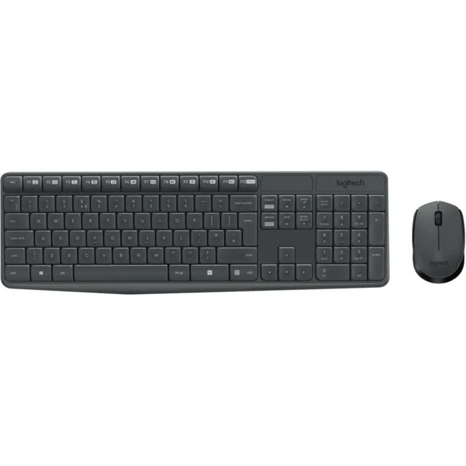 Logitech MK235 Wireless Keyboard and Mouse Combo - Grey - Full-size, 2.4 GHz Nano Receiver — image 3