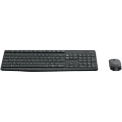 Logitech MK235 Wireless Keyboard and Mouse Combo - Grey - Full-size, 2.4 GHz Nano Receiver