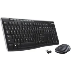 Logitech MK270 Wireless Combo - MK270 - Swiss CH QWERTZ, Black, Full-size Keyboard & 2.4GHz Optical Mouse