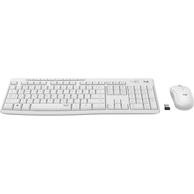 Logitech MK295 Silent Wireless Combo - MK295 - Full-size AZERTY Wireless Keyboard + Silent Mouse, White — image 2