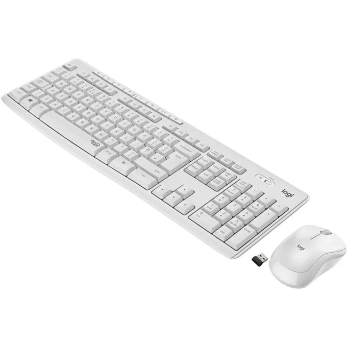 Logitech MK295 Silent Wireless Combo - MK295 - Full-size AZERTY Wireless Keyboard + Silent Mouse, White — image 1