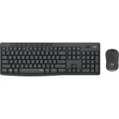 Logitech MK295 Silent Wireless Combo - MK295 - Full-size Wireless Keyboard & Silent Mouse, Graphite