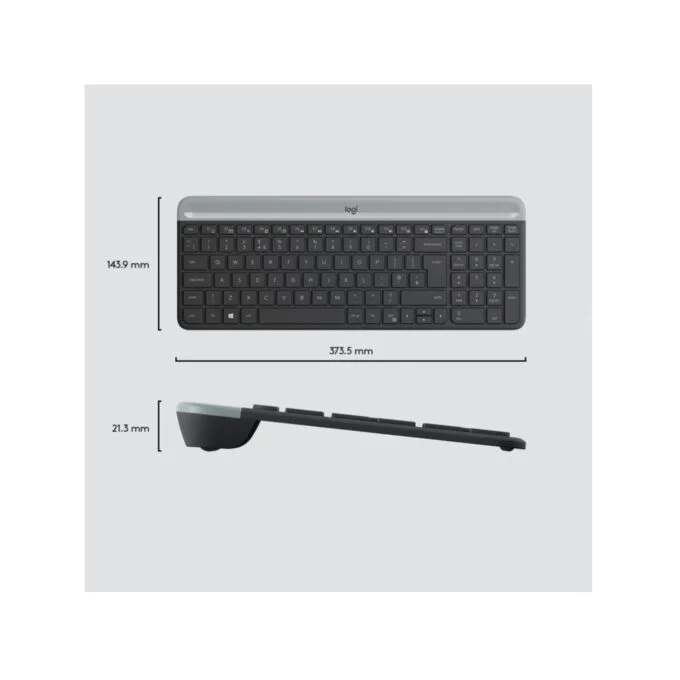 Logitech MK470 Slim Wireless Keyboard & Mouse Combo - 920-009204 - Graphite, US International (QWERTY), 2.4 GHz — image 7