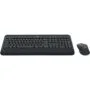 Logitech MK545 Advanced Wireless Desktop Set - MK545 - Full-size Wireless Keyboard & Mouse, Black, US QWERTY