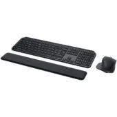 Logitech MX Keys Combo for Business - Graphite - Wireless RF + Bluetooth, Spanish QWERTY, White LED Backlight