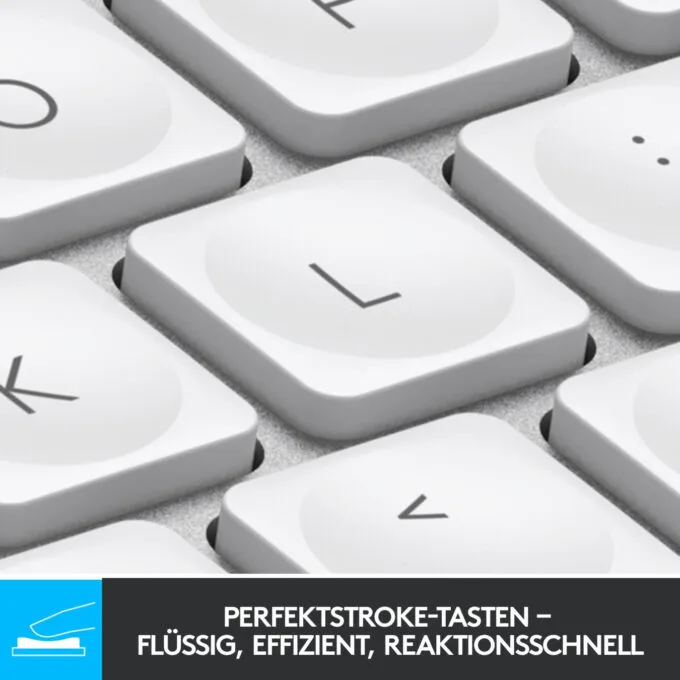 Logitech MX Keys Mini - Compact Wireless QWERTZ Keyboard - Pale Gray, LED Backlight, Bluetooth & Logi Bolt — image 12