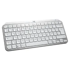 Logitech MX Keys Mini - Compact Wireless QWERTZ Keyboard - Pale Gray, LED Backlight, Bluetooth & Logi Bolt