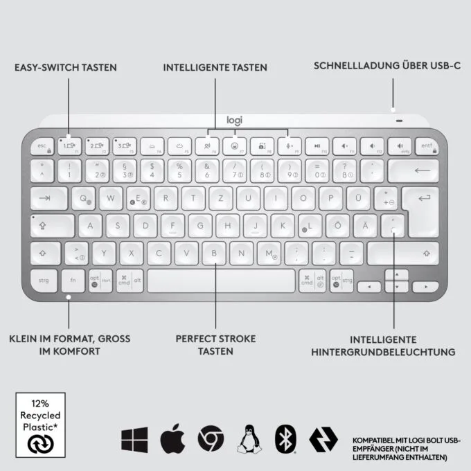 Logitech MX Keys Mini for Mac - Backlit keyboard with macOS legends — image 7