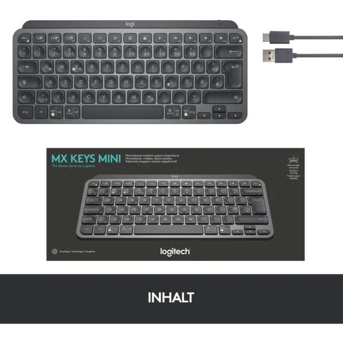 Logitech MX Keys Mini Graphite German QWERTZ LED Backlit Wireless - 920-010559 — image 7