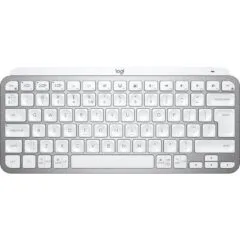 Logitech MX Keys Mini - Wireless Illuminated Compact Keyboard, Grey, 2.4GHz + Bluetooth, USB-C Rechargeable