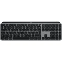 Logitech MX Keys S for Mac - Wireless 2.4GHz & Bluetooth - White Backlit, Aluminum/Black, USB-C Rechargeable