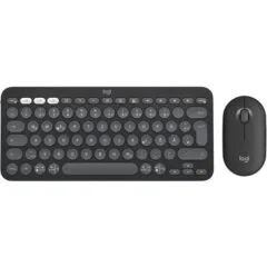 Logitech Pebble 2 Combo - Pebble 2 - Graphite, Tri-Mode Wireless Keyboard