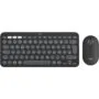 Logitech Pebble 2 Combo - Pebble 2 - Graphite, Tri-Mode Wireless Keyboard