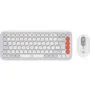Logitech POP Icon Combo - Wireless Bluetooth Mini QWERTY Keyboard & Mouse - Off-White