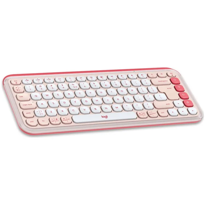 Logitech POP Icon Keys - 920-013073 - Mini Bluetooth Wireless Scissor-Key Keyboard, Rose — image 3