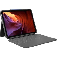 Logitech Rugged Folio - 920-011200 - Keyboard Folio for iPad 10th Gen, Graphite, German QWERTZ