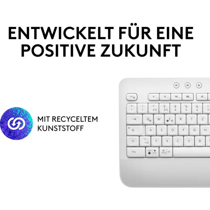 Logitech Signature K650 - Bluetooth 5.1 Full-Size QWERTZ German Membrane Keyboard, Off-White — image 8