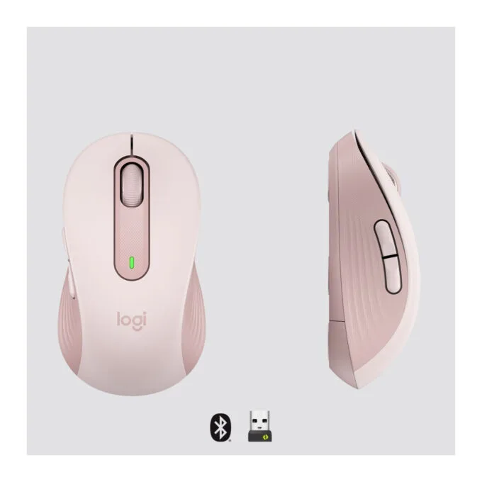 Logitech Signature M650 - 910-006237 - Pink Right-Hand Ergonomic Silent Wireless Mouse — image 6
