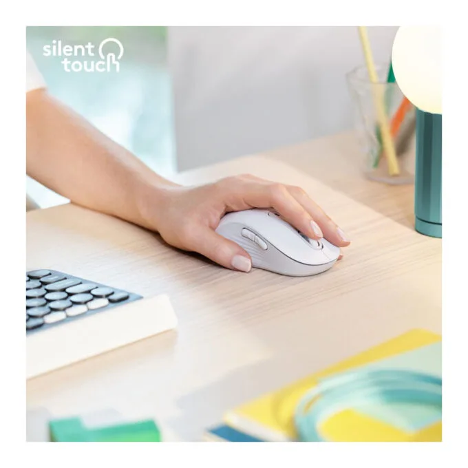 Logitech Signature M650 Left-Hand Wireless Mouse - 910-006240 - White, Silent Click, RF + Bluetooth, AA Battery — image 3