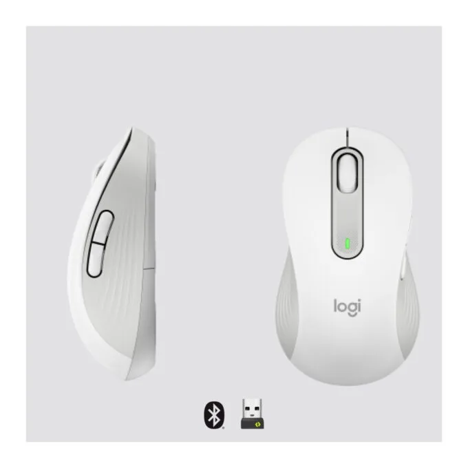 Logitech Signature M650 Left-Hand Wireless Mouse - 910-006240 - White, Silent Click, RF + Bluetooth, AA Battery — image 6