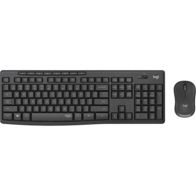 Logitech Silent Wireless Combo - MK295 - Graphite Full-Size Keyboard + Mouse, 2.4GHz Nano Receiver — image 1