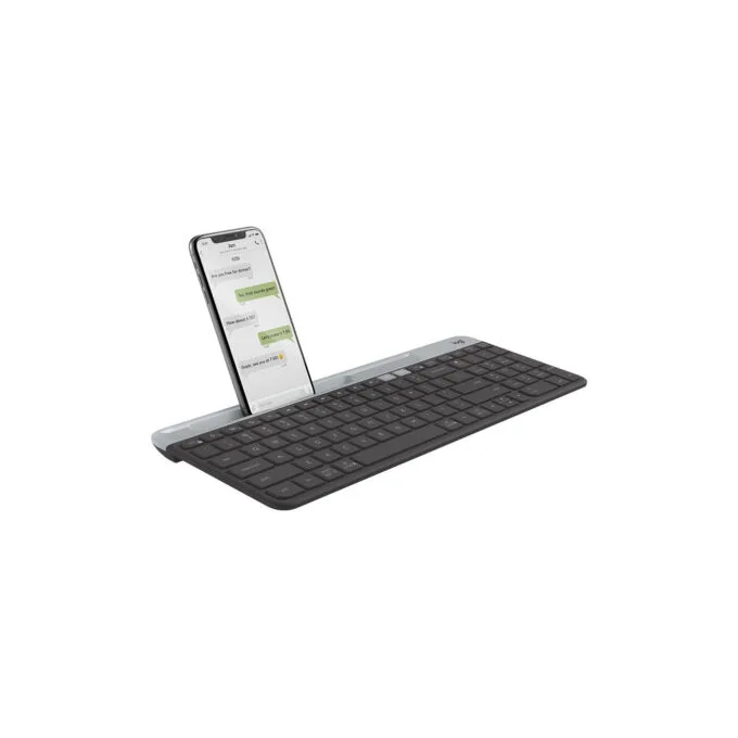 Logitech Slim Multi-Device Wireless Keyboard - K580 - Full-Size, RF (Unifying) + Bluetooth, Graphite — image 3