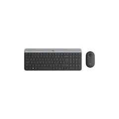 Logitech Slim Wireless Keyboard & Mouse Combo - MK470 - Graphite, AZERTY, Full-size 100%, 2.4 GHz Nano Receiver