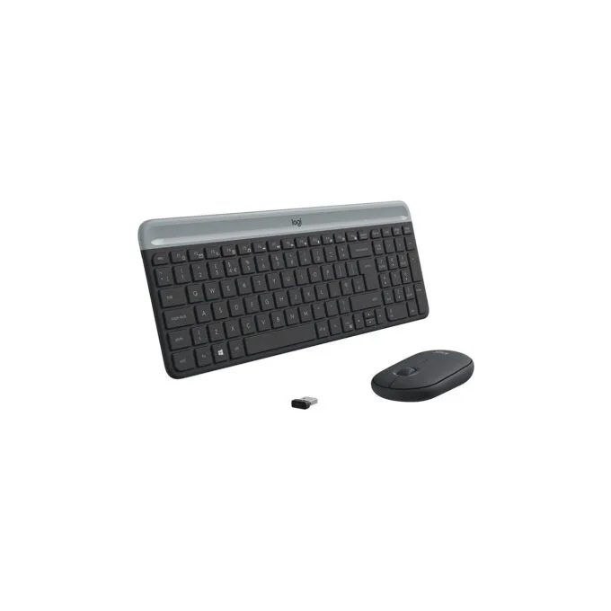 Logitech Slim Wireless Keyboard & Mouse Combo - MK470 - Graphite, Full-size QWERTZ, 2.4 GHz — image 4