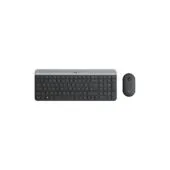 Logitech Slim Wireless Keyboard + Mouse Combo - MK470 - Slim Full-Size, Graphite, 2.4GHz RF