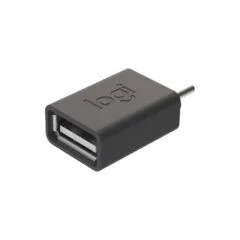 Logitech USB-C to USB-A Adapter - Graphite - USB 2.0, USB-C (Male) to USB-A