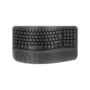 Logitech Wave Keys - 920-012283 - Wireless Ergonomic Keyboard, Graphite, Full-size QWERTZ, 2.4GHz + Bluetooth