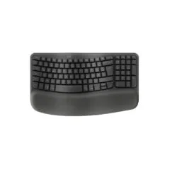 Logitech Wave Keys for Business - 920-012327 - Wireless Graphite, German QWERTZ, Bluetooth 5.1, 256KB Memory, Ergonomic