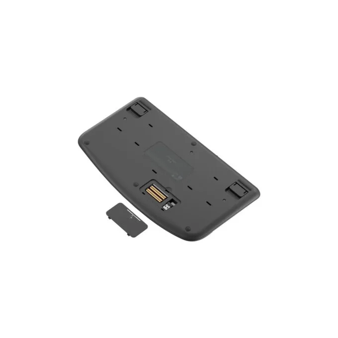 Logitech Wave Keys - Wireless Bluetooth & 2.4GHz Nano Receiver - Graphite, Full-size Nordic QWERTY, Cushioned Palm Rest — image 3