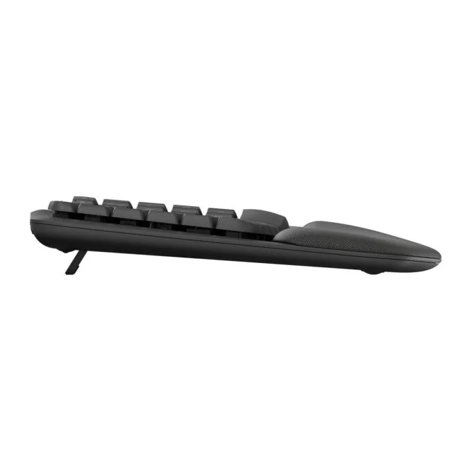Logitech Wave Keys - Wireless Bluetooth & 2.4GHz Nano Receiver - Graphite, Full-size Nordic QWERTY, Cushioned Palm Rest — image 1