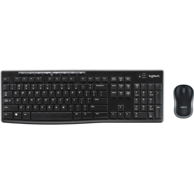 Logitech Wireless Combo MK270 - Slovakian Full-Size Keyboard & Optical Mouse - Black, 2.4GHz USB Receiver — image 1