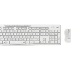Logitech Wireless Keyboard & Mouse Combo MK295 - 920-009819 - White, German QWERTZ, 2.4GHz USB Nano Receiver, Silent Keys