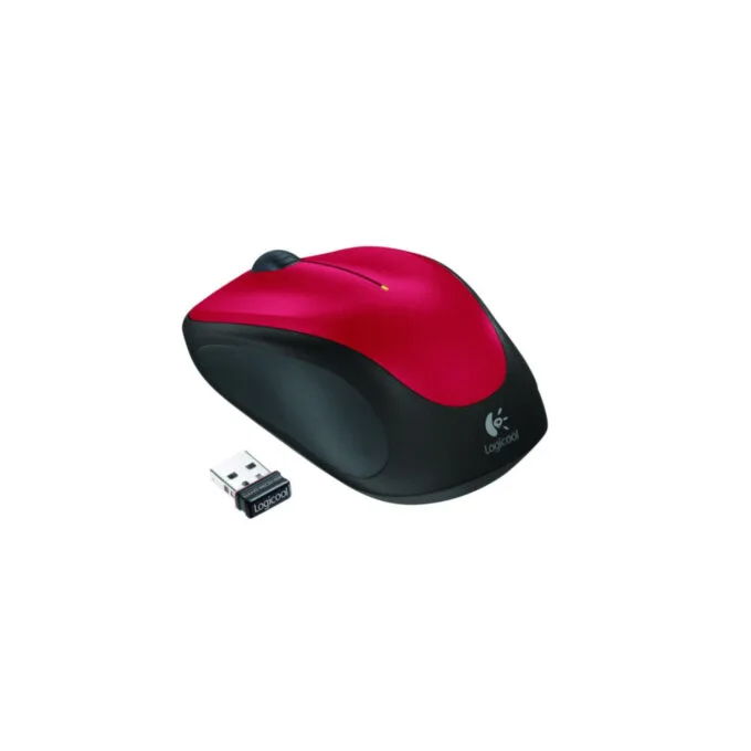 Logitech Wireless Mouse M235 - 910-002496 - Red, Ambidextrous, 2.4 GHz RF, 3-Button — image 3