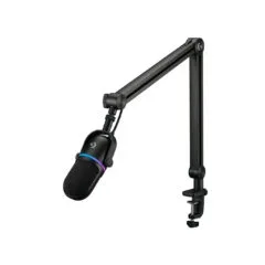 Logitech Yeticaster GX Dynamic RGB Gaming Mic with Lightsync and Premium Desktop Microphone Boom Arm - BLACK