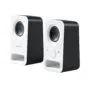 Logitech Z150 Multimedia Speakers - 980-000815 - White, 2.0 Stereo, 6W Peak, 3.5mm Aux