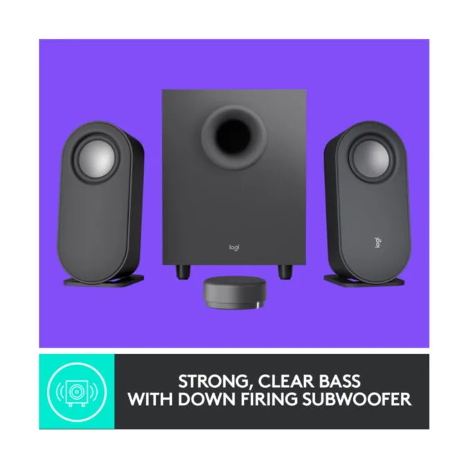 Logitech Z407 Speakers - 980-001348 - 2.1 Wireless Bluetooth 5.0 System, Graphite — image 3