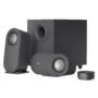 Logitech Z407 Speakers - 980-001348 - 2.1 Wireless Bluetooth 5.0 System, Graphite