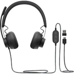 Logitech Zone Wired USB-C On-Ear Headset Graphite Teams Certified