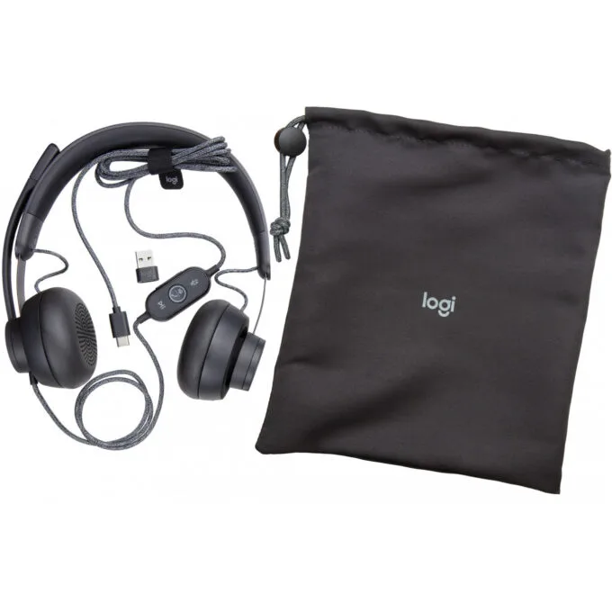 Logitech Zone Wired USB-C On-Ear Headset Graphite Teams Certified — image 8